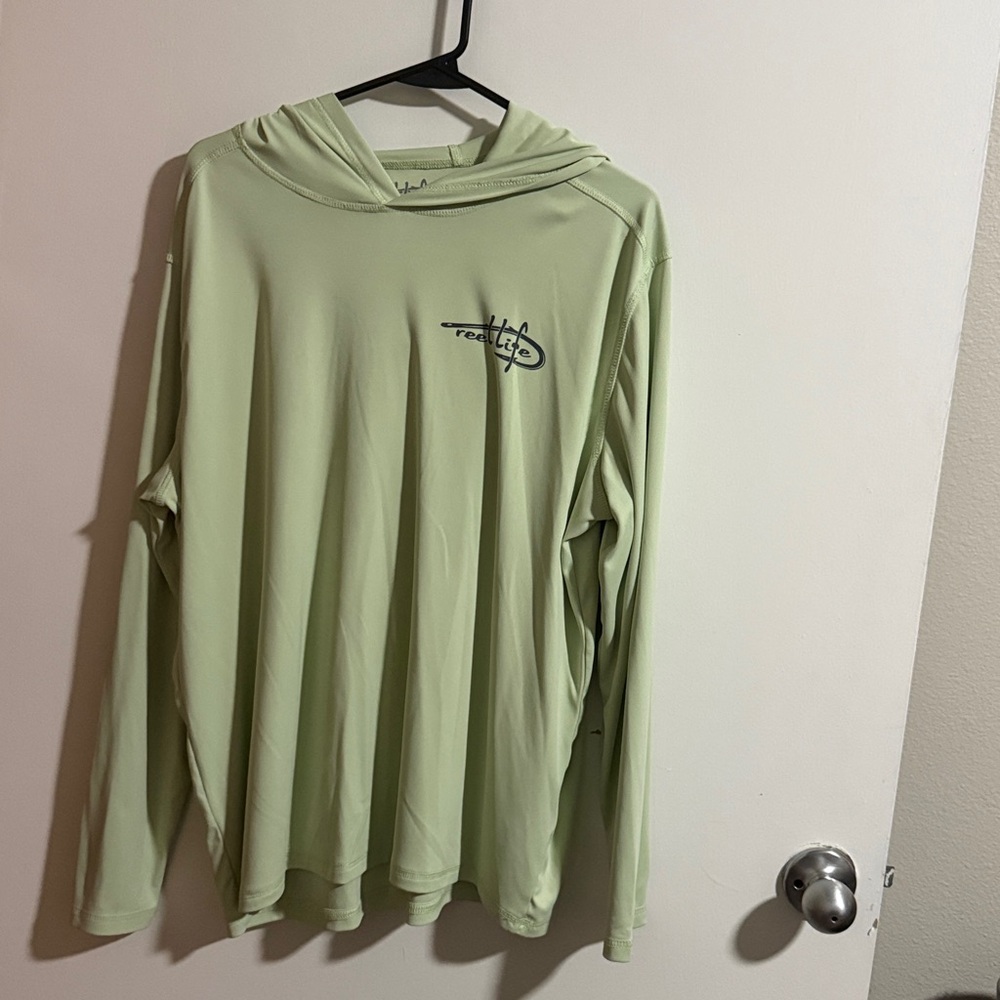 Reel life Men's Light Green Hoodie